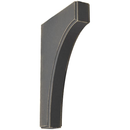 Ekena Millwork 1 3/4"W x 8"D x 12"H Clarksville Wood Vintage Decor Bracket, Black BKTWD02X08X12CVBL